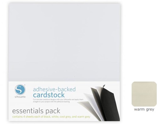 Silhouette Adhesive-Backed Cardstock 25-pack Warm Grey (UITLOPEND)