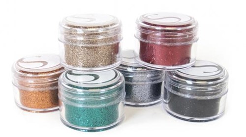 Silhouette Glitter-Assorted Bold Colors, 20ml jars (UITLOPEND)