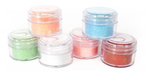 Silhouette Glitter-Assorted Pastel Colors, 20ml jars (UITLOPEND)
