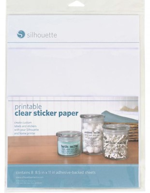 Silhouette Printable clear sticker paper