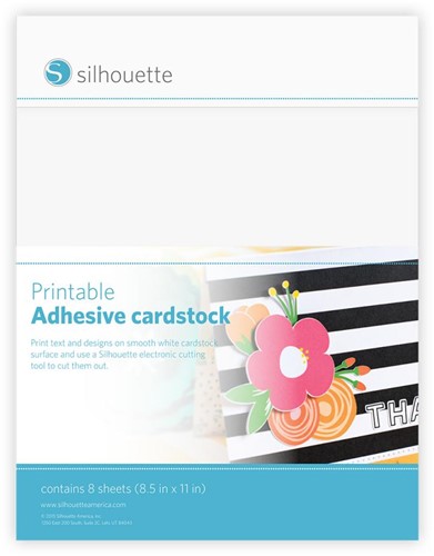 Silhouette Printable Adhesive Cardstock 8 sheets 21,5cm x 27,9cm