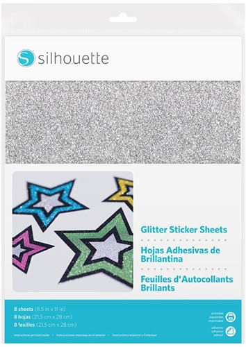 Silhouette Sticker Paper  21,5cm x 27,9cm Glitter