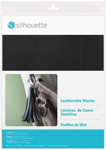 Silhouette Leatherette Sheets 3 sheets 21,5cm x 27,9cm