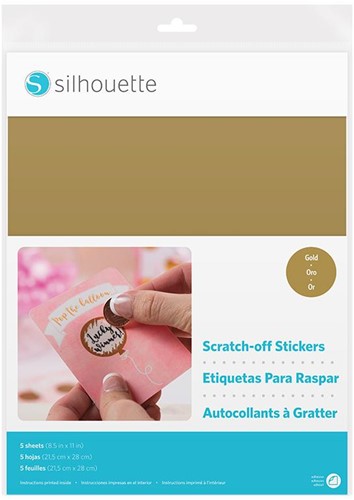 Silhouette Scratch-off Sticker 5 sheets 21,5cm x 27,9cm Gold