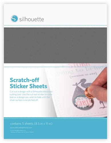 Silhouette Scratch-off Sticker Sheets 5 sheets 21,5cm x 29,7cm Silver