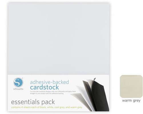 [S-CARDSTOCK-TAUPE] Silhouette Cardstock Adhesive-Backed 25-pack Taupe (UITLOPEND)