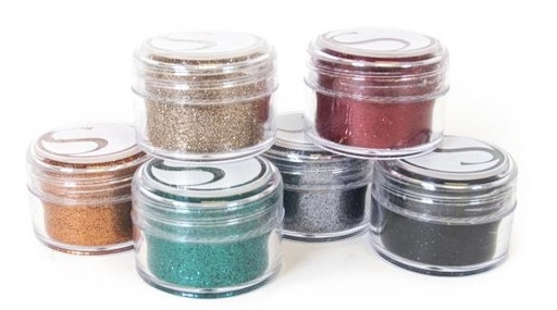 [S-GLITTER-2] Silhouette Glitter-Assorted Bold Colors, 20ml jars (UITLOPEND)