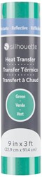 [S-HEAT-9REFL-GRN] Silhouette Reflective Heat transfer 22,9cm x 0,9m Green