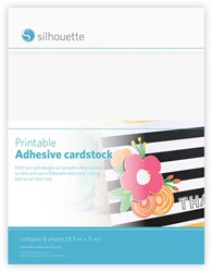 [S-MEDIA-CARD-ADH] Silhouette Printable Adhesive Cardstock 8 sheets 21,5cm x 27,9cm