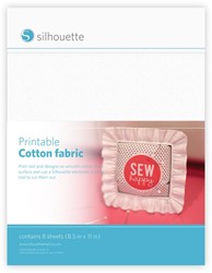 [S-MEDIA-CTNFAB] Silhouette Printable Cotton Fabric 8 sheets 21,5cm x 27,9cm