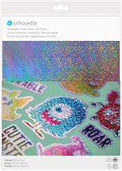[S-MEDIA-DOT-ADH] Silhouette Sticker Paper - Holographic Dots