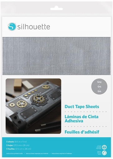 [S-MEDIA-DUCT-GRY] Silhouette Duct Tape Sheets 5 sheets 21,5cm x 27,9cm Grey
