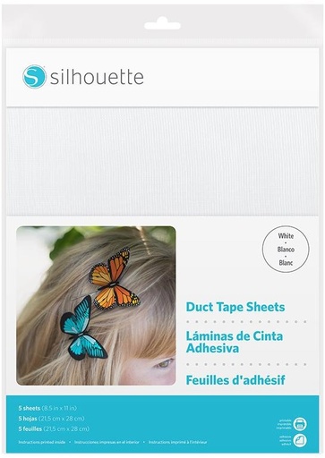[S-MEDIA-DUCT-WHT] Silhouette Duct Tape Sheets 5 sheets 21,5cm x 27,9cm White