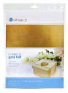 [S-MEDIA-GLD-ADH-3T] Silhouette Printable Sticker Foil 8 Sheets Gold