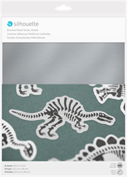 [MEDIA-MTL-ADH] Silhouette Sticker Paper - Brushed Metallic Silver