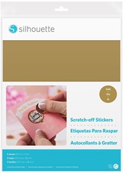 [S-MEDIA-SCRATCH-GLD] Silhouette Scratch-off Sticker 5 sheets 21,5cm x 27,9cm Gold