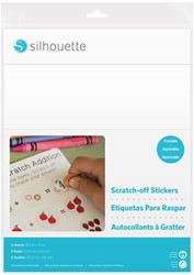 [S-MEDIA-SCRATCH-PRINT] Silhouette Scratch-off Sticker 5 sheets 21,5cm x 27,9cm Printable