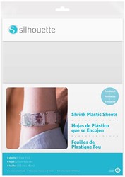 [S-MEDIA-SHRINK-CLR] Silhouette Shrink Plastic Sheets Kit-Jewelry refill - 6 sheets 21,5cm x 27,9cm Clear