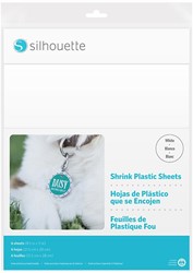 [S-MEDIA-SHRINK-WHT] Silhouette Shrink Plastic Sheets Kit-Jewelry refill - 6 sheets 21,5cm x 27,9cm White