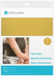 [S-MEDIA-TATTOO-GLD] Silhouette Temporary Tattoo Paper 21,5cm x 27,9cm Gold