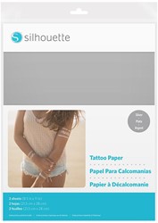 [S-MEDIA-TATTOO-SVR] Silhouette Temporary Tattoo Paper 21,5cm x 27,9cm Silver