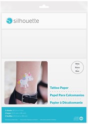 [S-MEDIA-TATTOO-WHT] Silhouette Temporary Tattoo Paper 21,5cm x 27,9cm White