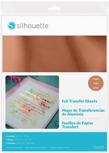 [S-MEDIA-TRFOIL-CPR] Silhouette Foil Transfer Sheets 21,5cm x 27,9cm Copper