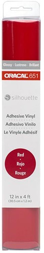 [S-O12-GP-RED] Silhouette Oracal 651 for Silhouette - Red (031), 12 in x 4 ft