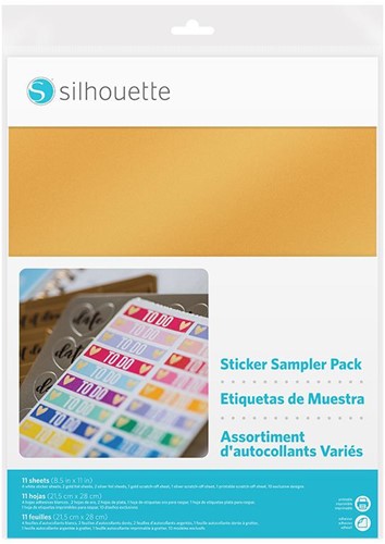[S-SAM-STICKER] Silhouette Sticker Sampler Pack 11 sheets with 10 designs for planners