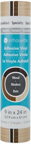 [S-SAM-VINYL-WOOD] Silhouette Vinyl Sampler Pack 22,9cm x 60cm Wood