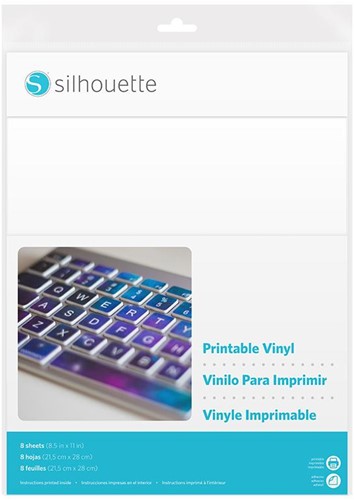 [S-VINYL-PRINT] Silhouette Vinyl Printable 8 Vellen 21,5cm x 27,9cm