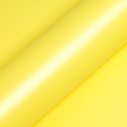[REST-HX20108M] RESTSTUK Hexis Skintac HX20108M Lemon Yellow matt 1520mm 1 rol van 2 mtr